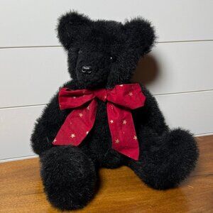 Artist Original Soft Black Fur Fully Jointed 17" Plush Bear by Lorraine Smoker